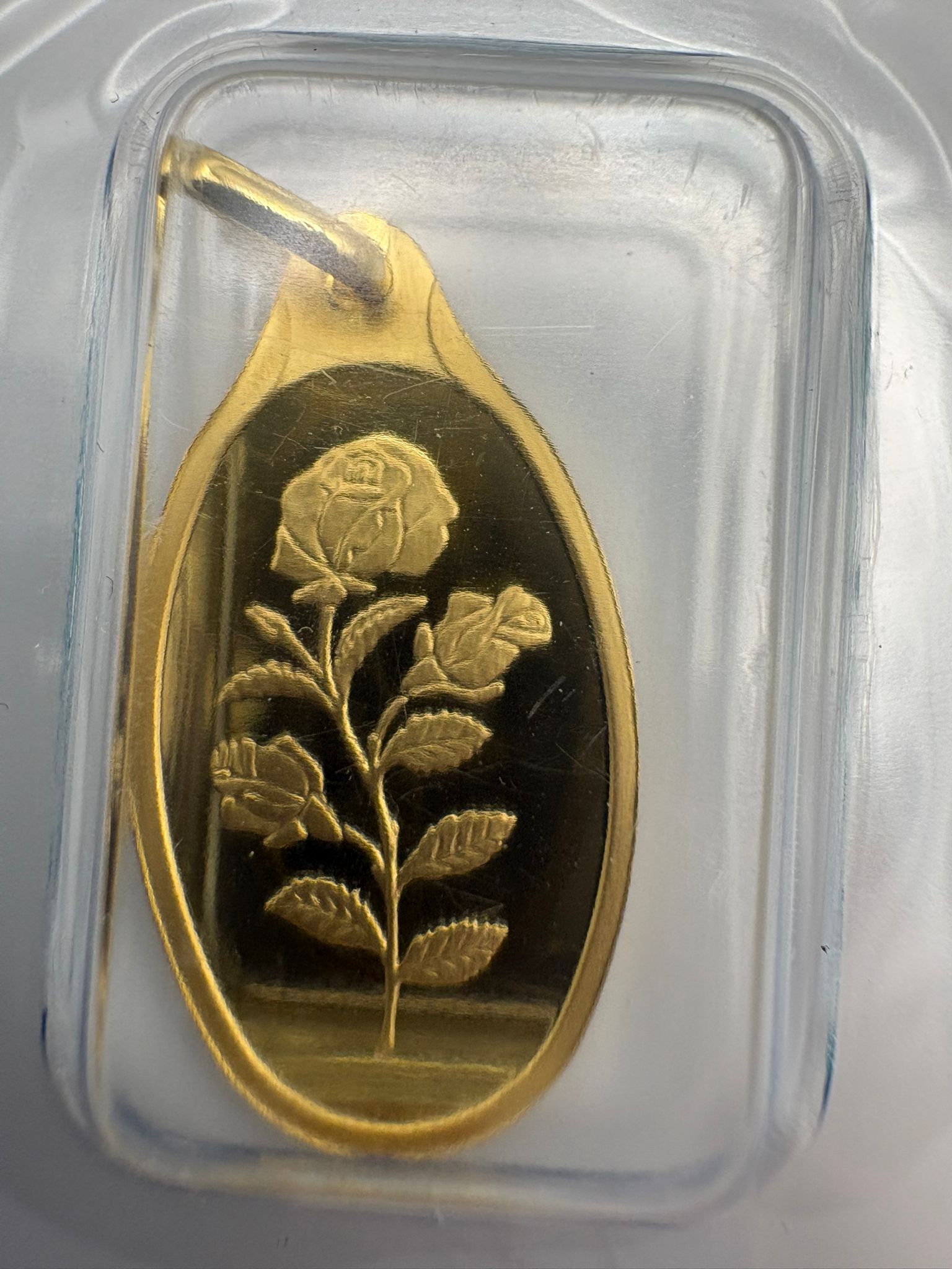 PAMP 2.5g Rosa Gold Minted Pendant In Assay
