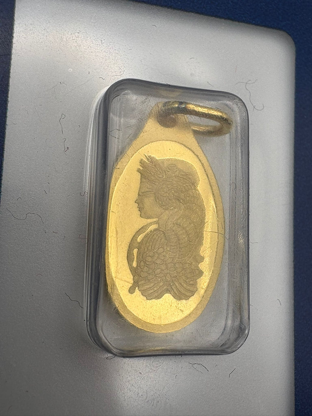 PAMP 1g Lady Fortuna Gold Minted Pendant In Assay