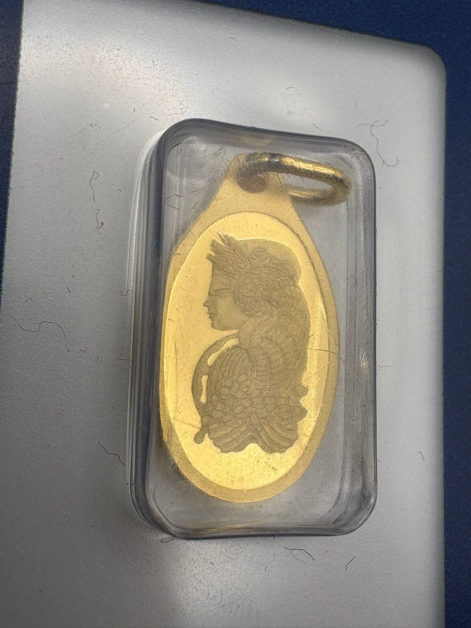 PAMP 1g Lady Fortuna Gold Minted Pendant In Assay