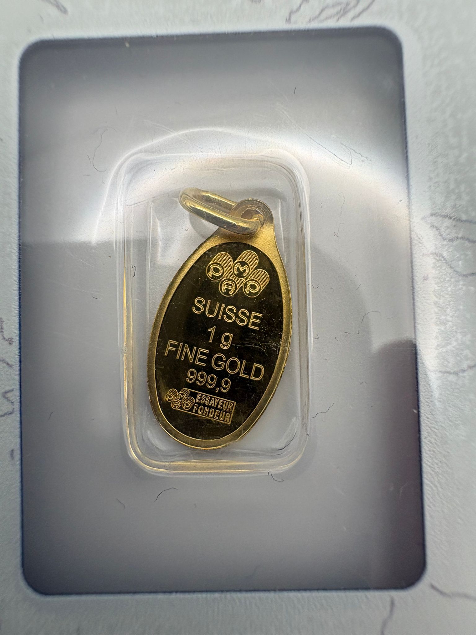 PAMP 1g Lady Fortuna Gold Minted Pendant In Assay