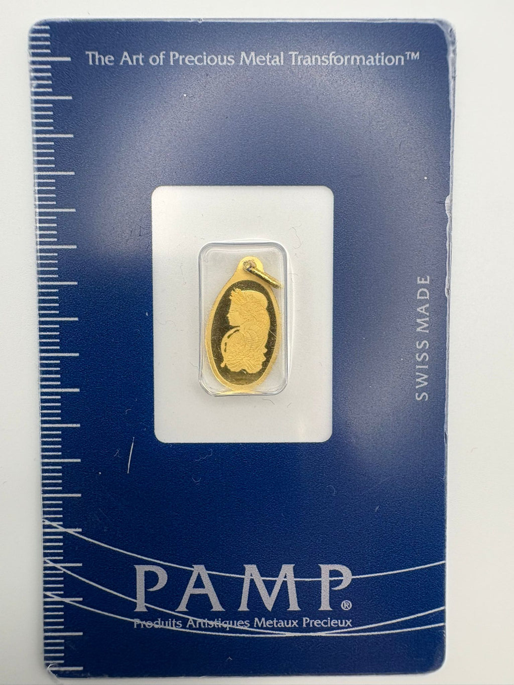 PAMP 1g Lady Fortuna Gold Minted Pendant In Assay